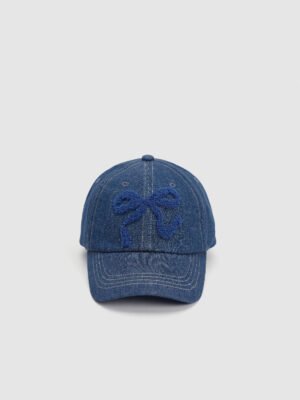 Bow Decor Embossed Baseball Cap