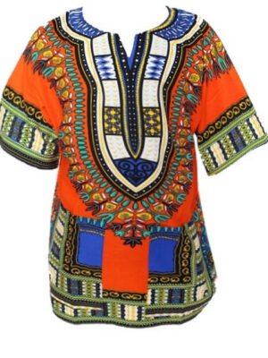 Traditional African Dashiki - Orange