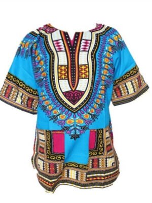 Traditional African Dashiki - Sky Blue