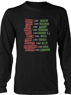 Fight Like Melanin Icons Long Sleeve T-Shirt