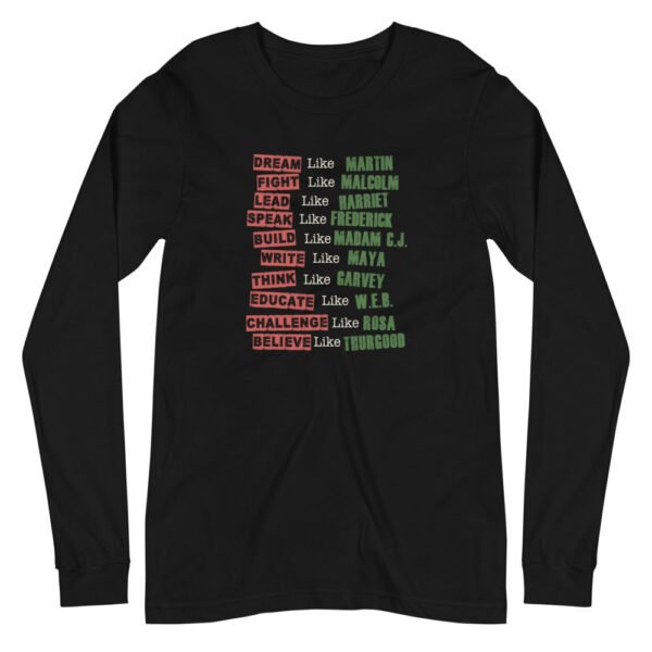 Fight Like Melanin Icons Long Sleeve T-Shirt