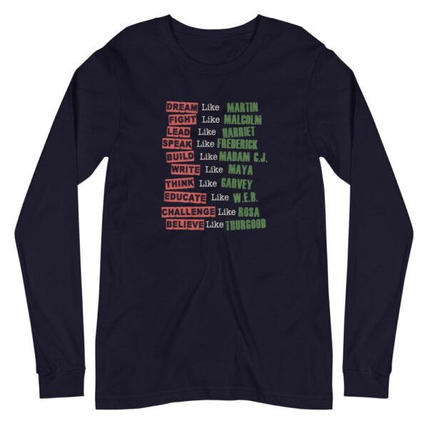 Fight Like Melanin Icons Long Sleeve T-Shirt